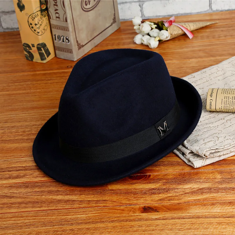Fedora Hat Wool - 2025 sombreros Fedora de fieltro grueso