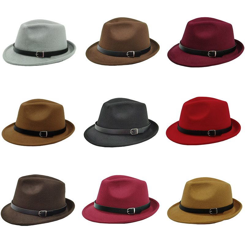 Fedora Hat Wool - Trilby-sombrero fedora de ala corta para