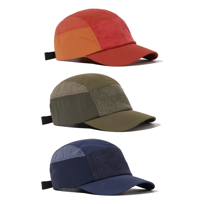 Corduroy Cap 5 Panel - Gorra de béisbol unisex ligera de