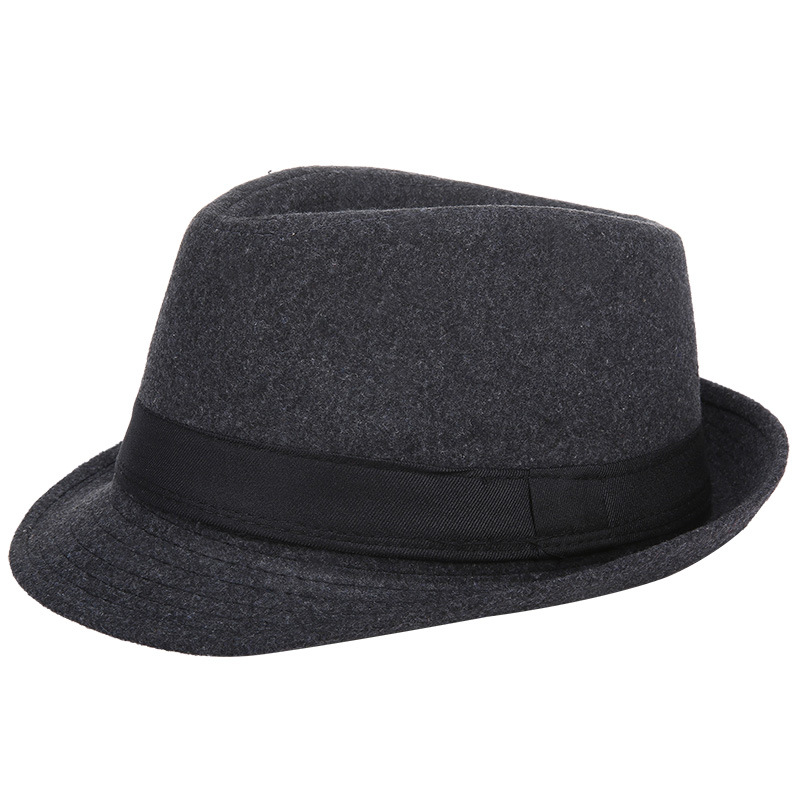 Fedora Hat Wool - Sombrero Fedora de lana cálido para