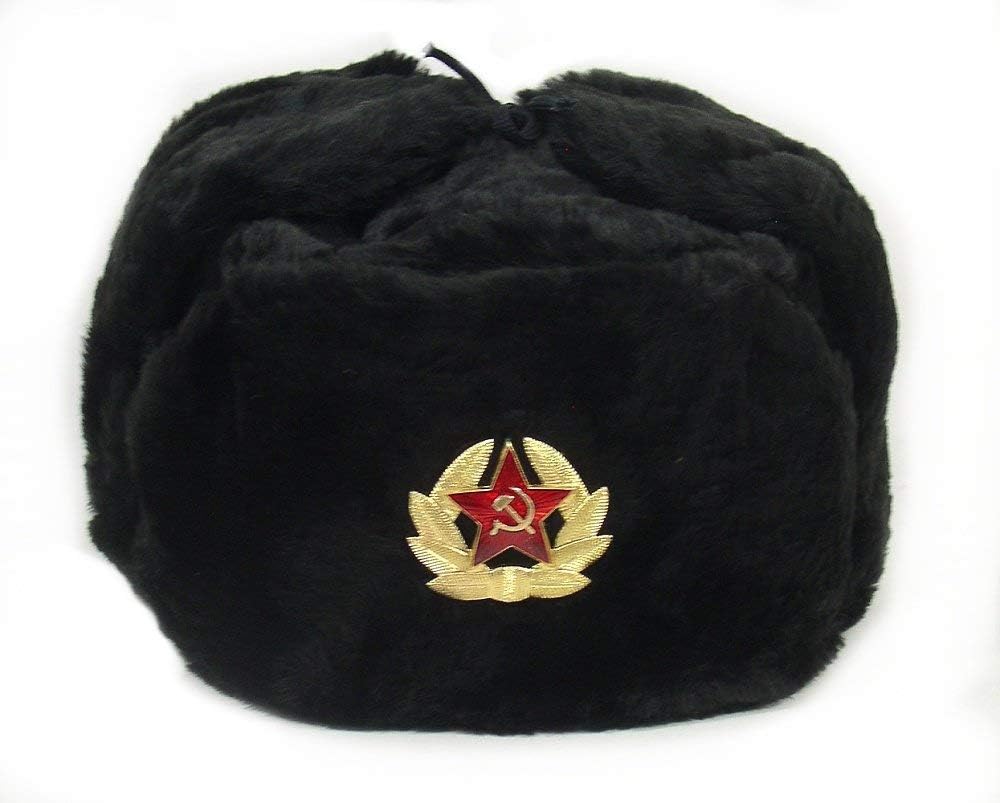 Winter Trapper Hat - Gorro Ruso, Insignia Militar del Ejército