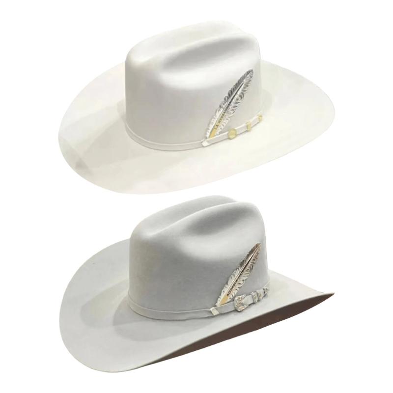 Fedora Hat Wool - Diseño blanco clásico del sombrero fieltro