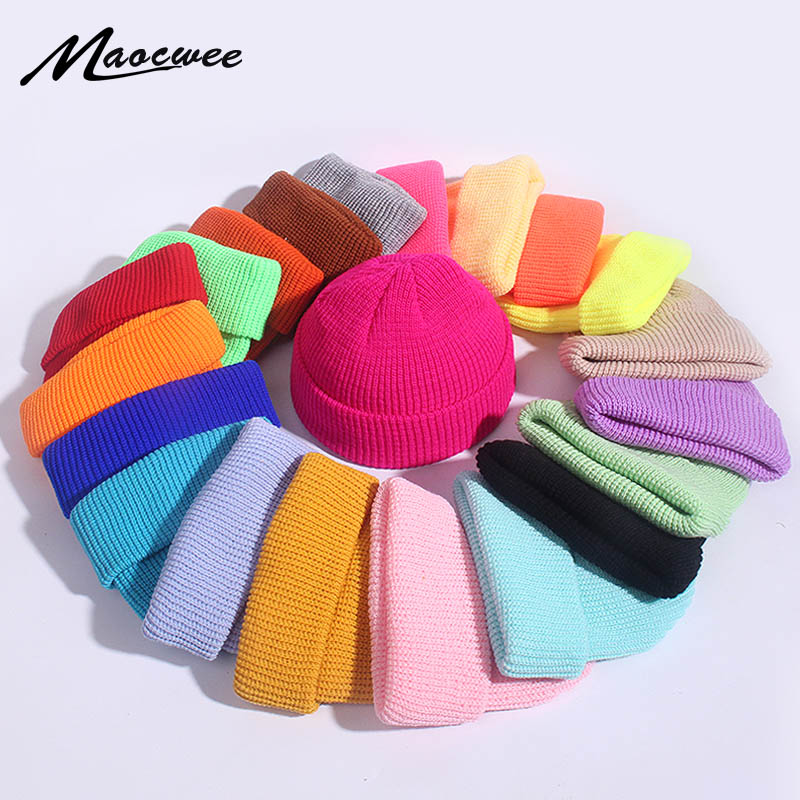 Beanie Cuffed Knit - Gorro de punto acanalado para niños,