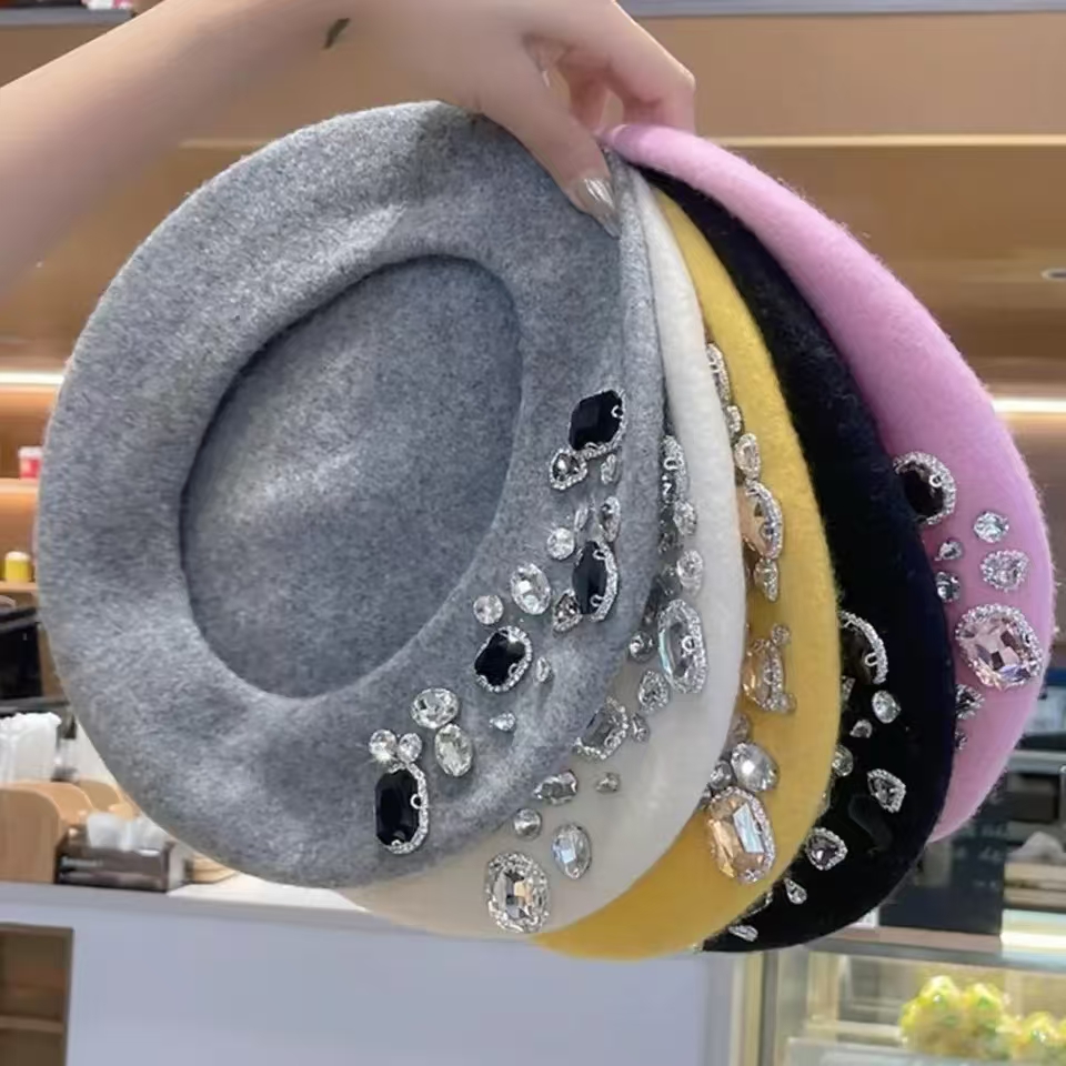 Boina francesa con decoración  - Beret French Wool reseña y precio