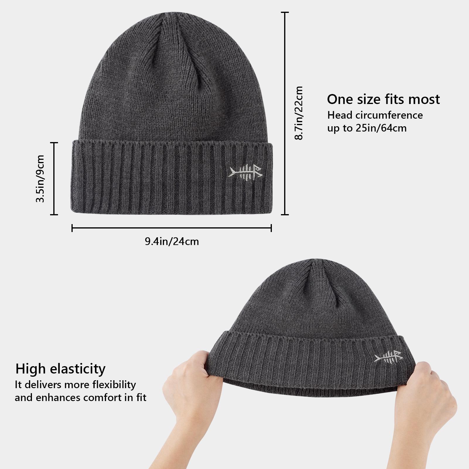 BASSDASH-Gorro con forro polar - Beanie Cuffed Knit reseña y precio