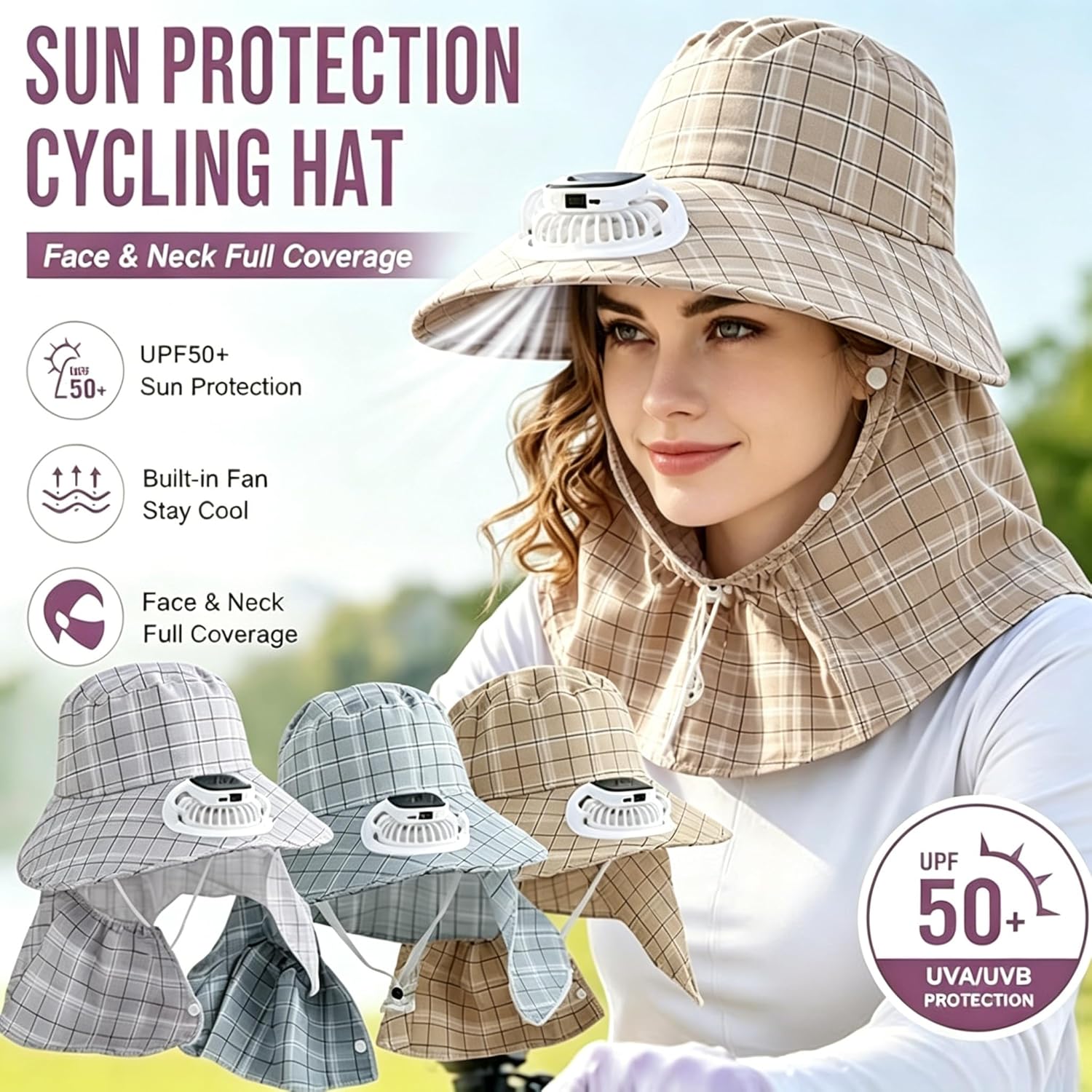 1PC Sombrero con Ventilador de - Visor Sun Hat reseña y precio