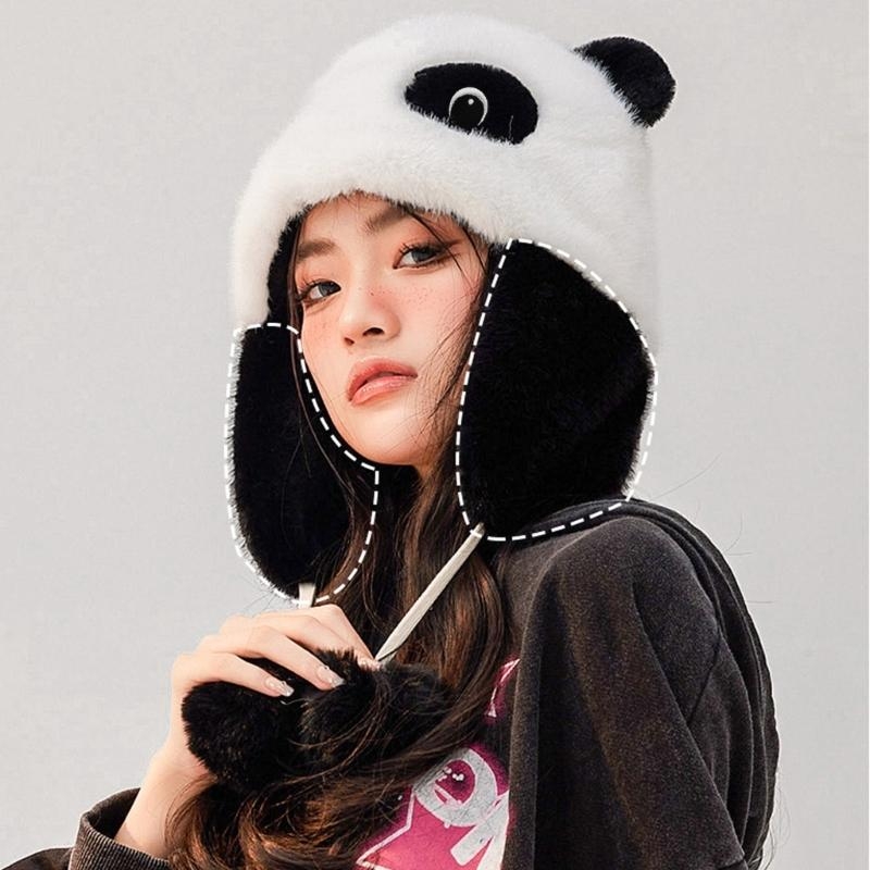 Gorro con orejas panda, gorro  - Trapper Hat Ear Flap reseña y precio