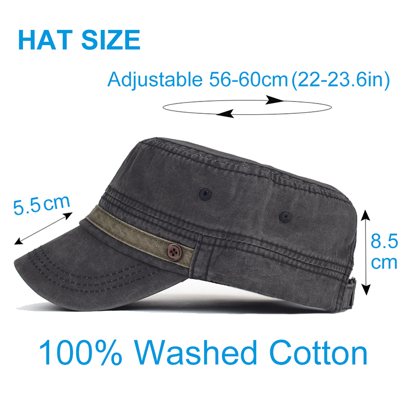 Gorra de algodón lavado para h - Snapback Hat Flat reseña y precio
