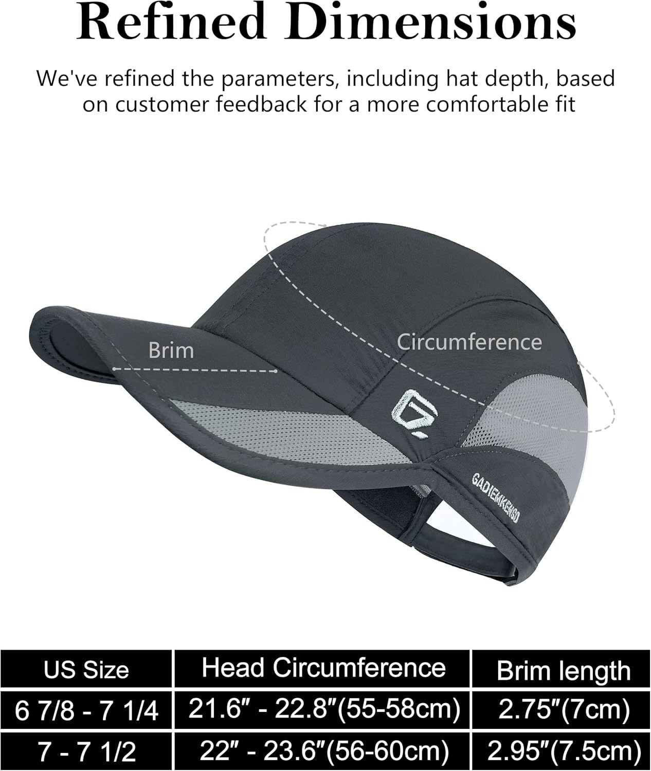 GADIEMKENSD Gorra de running u - Running Cap Lightweight reseña y precio
