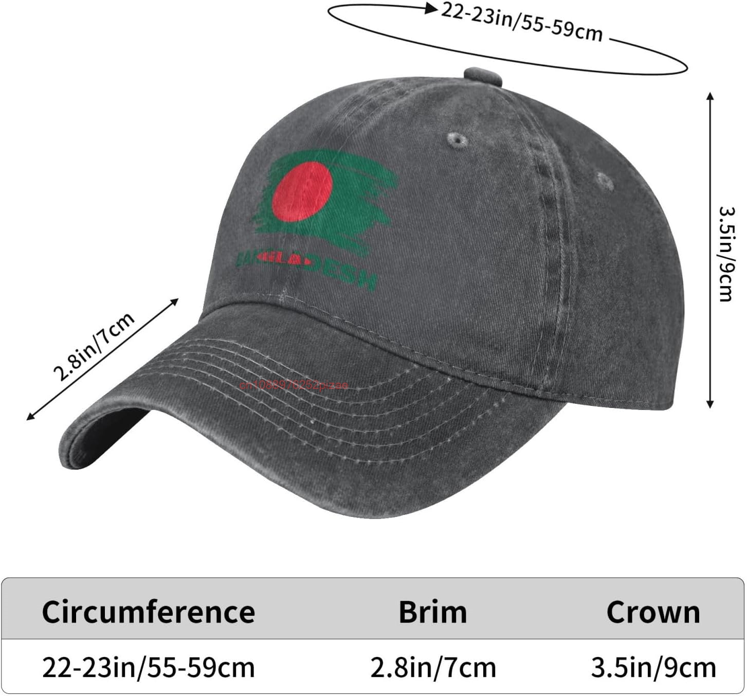Vintage Bangladesh Flag Stylis - Dad Hat Cotton reseña y precio