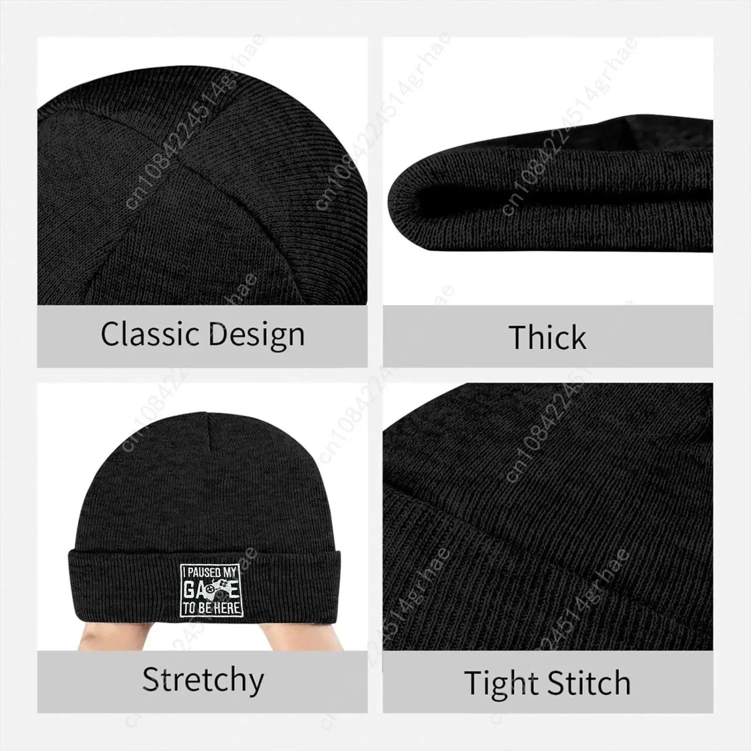Gorro de Punto con Bordado de  - Beanie Cuffed Knit reseña y precio