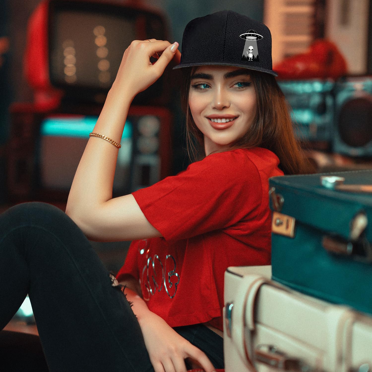 Ufo Aliens Snapback Sombreros  - Snapback Hat Flat reseña y precio