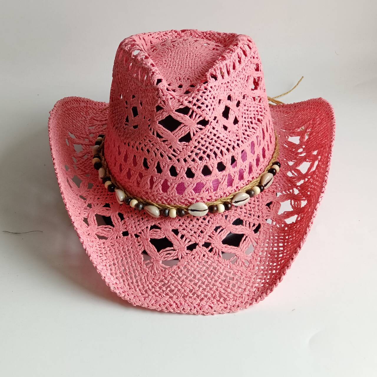 Sombrero vaquero rosa de paja, - Cowboy Hat Straw reseña y precio
